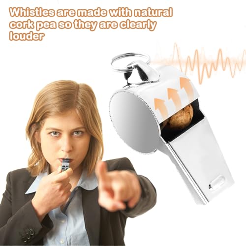 Image of Bsofing Whistle, Coaches Whistle with Lanyard, Whistle for Coaches, Whistle for Teachers, Stainless Steel Sports Whistles, Loud Crisp Sound Whistles Great for Coaches, Referees, and Officials