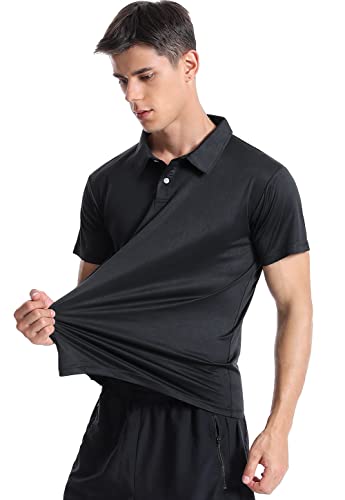 Xelky Men's Polo Shirts Quick Dry Short Sleeve Golf Athletic Shirt Moisture Wicking Casual Work Collared Polos 4 Pack miniatura 3