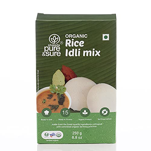 Pure & Sure Organic Rice Idli Instant Mix | Ready to Cook Meals | South Indian Rice Idli Mix, Delicious & Aromatic, 250gm