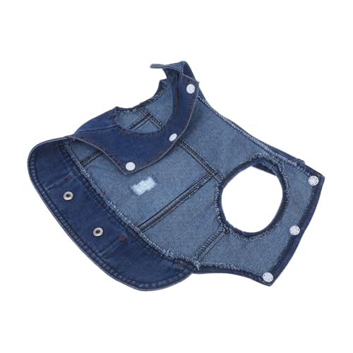 Abaodam Dog Denim Vest Sleeveless Warm Puppy Winter Clothing for Small Medium Dogs Skin Protection Lightweight Jacket for Cool Pet Walks and Outdoor Wear