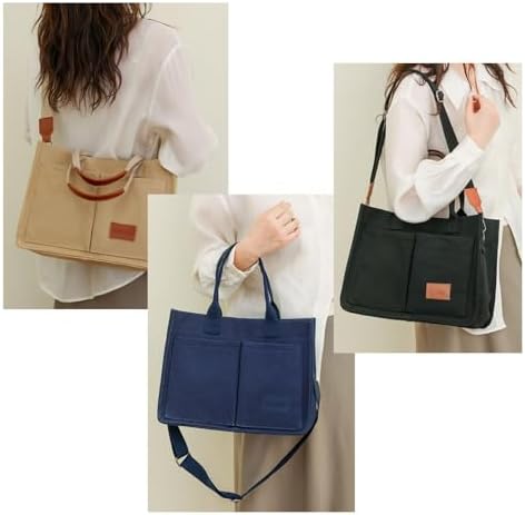 【美品】new now Mesh & Canvas Bag Zhenmeishi Tote Bag, Fashion Canvas Crossbody Bag, Large Capacity
