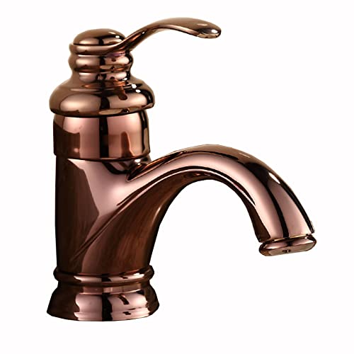 Robinet de salle de bain lavabo mitigeur antique pour vasque 1 trou rétro