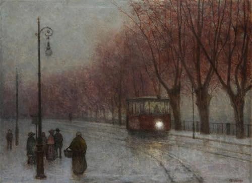 Toile paysage Jakub Schikaneder décoration murale salon et bureau chic 60x90