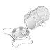 Produktbild Edelstahl Sieb Gewürz Gewürz Sieb Tea Ball Sieb Suppe Würze Abtrennung Korb Filter Gewürzfilter Mesh-Teekugel Groß Gewürzkorb für Suppen 8 * 10cm
