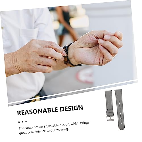 Leather Strap Band Replacement Part Replaceable Watch Grey Not Stainless Steel3