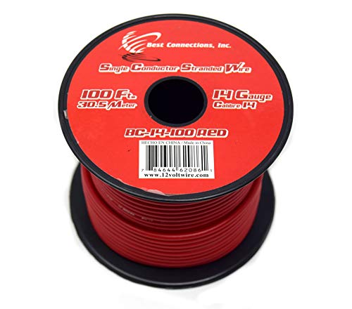 Audiopipe Trailer Light Cable Wiring for Harness 100ft spools 14 Gauge 7 Wire 7 Colors