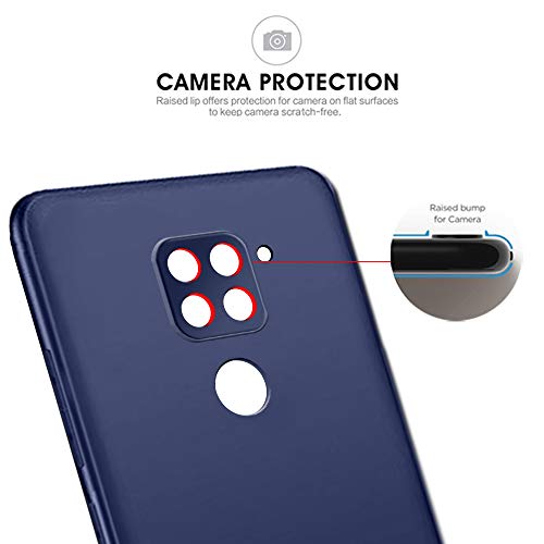 Image of TheGiftKart Sleek Back Cover Case for Redmi Note 9 | Slim Fit Protective Design | Ultra Matte Finish | Camera Protection Bump | Soft Silicon Back Cover Case (Silicone, Blue)