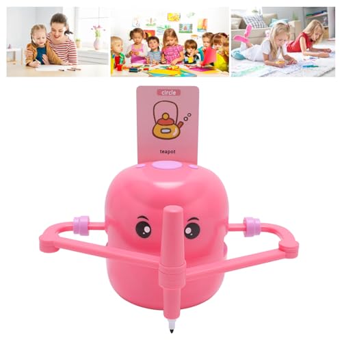 Image of Smart Drawing Robot, Interactive Educational Drawing Robot for Kids Aged 5 and Above, Art Enlightenment for Kids, Auto Drawing Toy, Includes 100 Drawing Cards and 2 Pens (Rose Red)