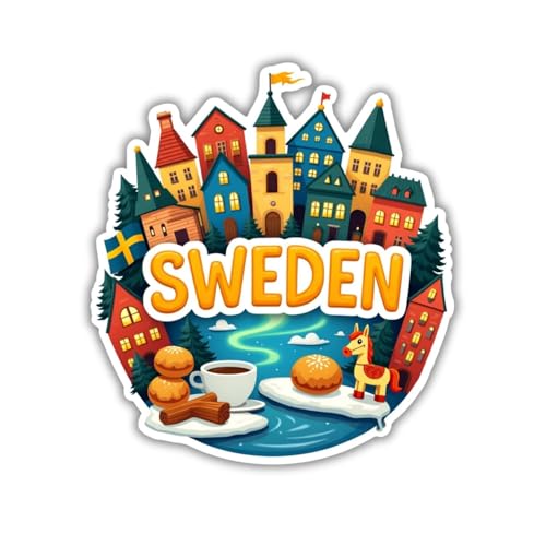 Image of Zesta Wooden Fridge Magnets Set | Refrigerator Decor Magnets for Kitchen | India Souvenir Fridge Magnet Collection | Wooden Magnet for Fridge Door Decoration (Swedan)