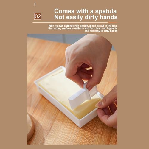 Butter Dish With Cover | Sealing French Keeper Slicer - Home Storage For Kitchen, Fridge, Pantry, Camping Kitchen Supplies Picnic - immagine 3