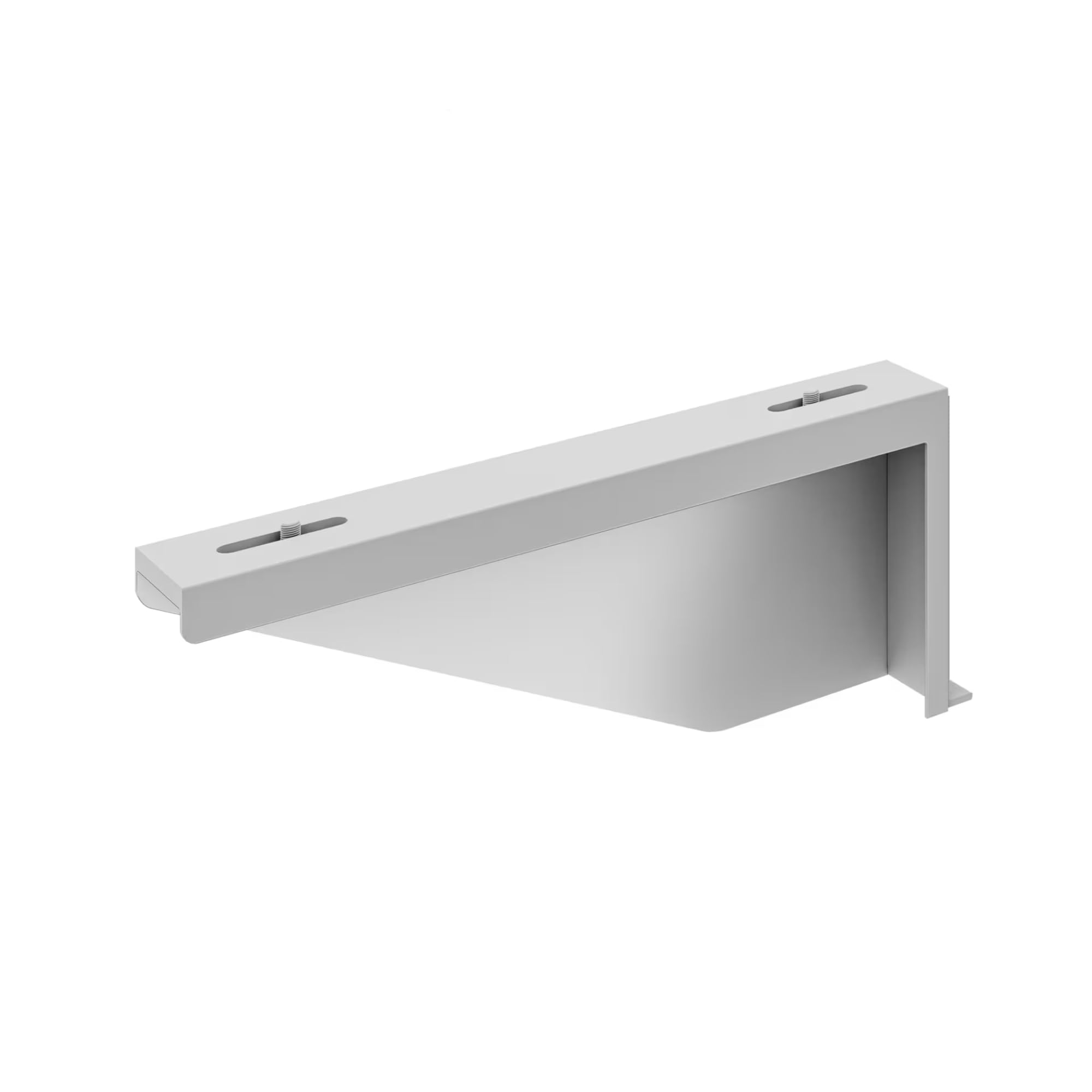 Wandregal Wandbord 100 x 40 cm - 2 höhenverstellbare Regalböden - AISI 430 Edelstahl - Gastroregal Küchenregal Hängebord Wandregal Ablage