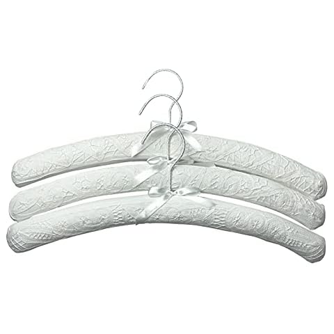 SwirlColor White Cotton Padded Hangers (3 Pcs) Cover