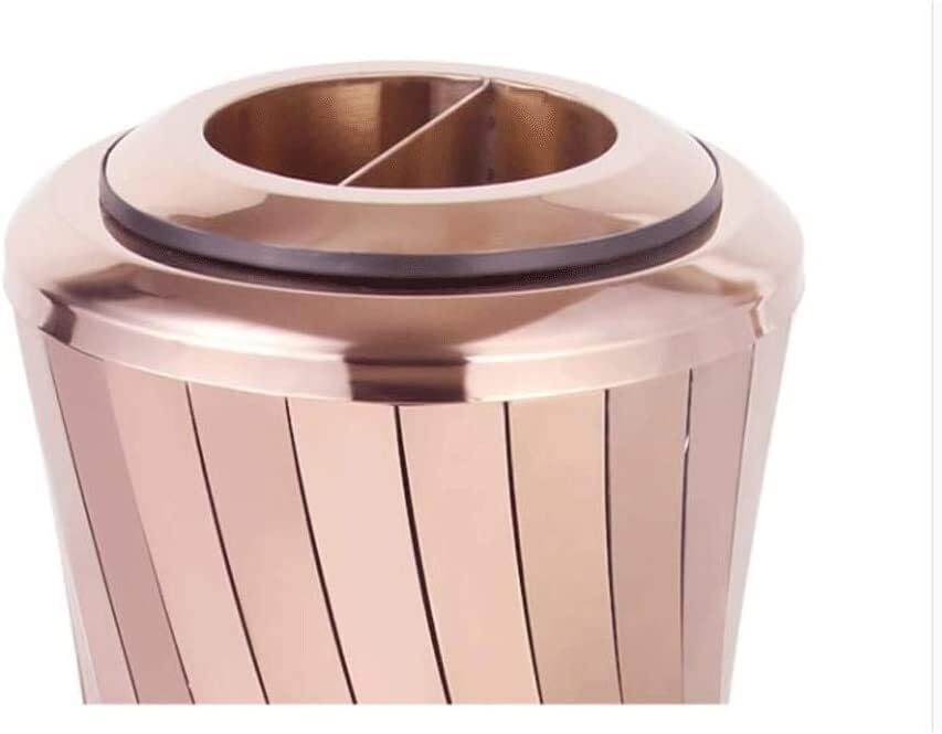 ZFLHIOR Haushaltsgegenstände Mülleimer Edelstahl-Mülleimer für den Außenbereich Zylindrischer Abfalleimer mit Kleiner Taille 1,5 Gallonen Fassungsvermögen Abnehmbarer Mülleimer mit oberer Abdeckung – Bild 5