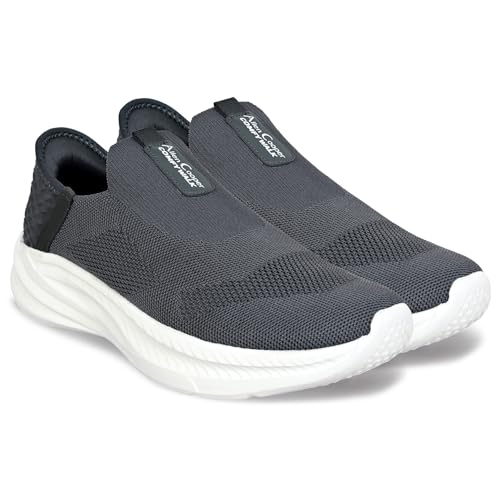 Image of Men's Mesh Slip On Walking Shoes Breathable Lightweight Non-Slip EVA Sole Grey Black