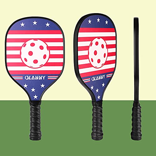Wood Pickleball Paddles 4 Pack, Lightweight Pickleball Set 4 Paddles With 4 Balls And 1 Mesh Bag.7-Ply Basswood,Ergonomic Cushion Grip, Great Pickleball Racquet For Kids & Beginners #TOP4