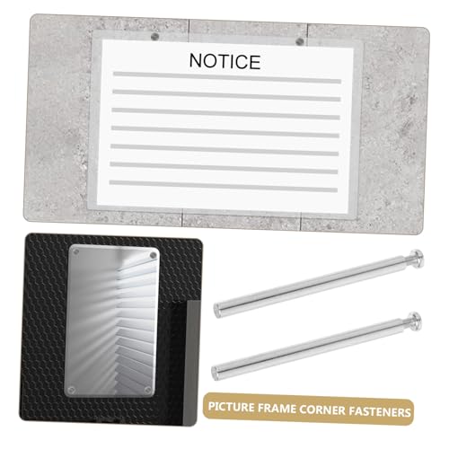 Image of DOITOOL Sturdy Photo Frame Screw Set Metal Brackets Hanging Hardware for Advertising Pieces