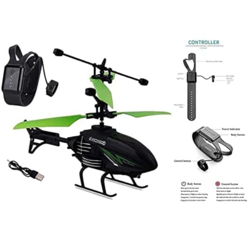 Image of RC Helicopter Toy with Watch Remote Control, Best Drone, for Kids (Multicolour) Hand Sensor Flying Helicopter Toy for Kids,Pack of 1