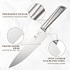imarku High Carbon Stainless Steel Gyutou Knife Set with Block, Precision-Forged Razor Sharp 10–15° Edge, Ergonomic Non-Slip Handle, Built-in Sharpener, Brown, Best Gift Choice, Cooking Enthusiasts