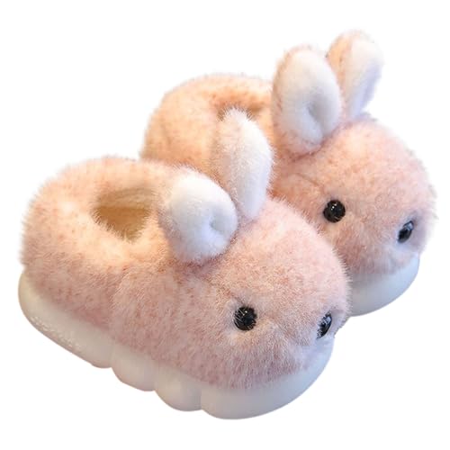 Kids Girls Boys Cute Bunny Slippers Soft Plush Fuzzy House Shoes Non-Slip Indoor Outdoor Full Wrapped Winter Slippers