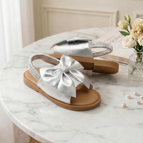 Image of Toddler Girls Sandals Little Girl Summer Flat Sandal Baby Open Toe Outdoor Beach Holiday Dress Shoes