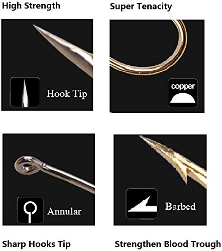 MAXIMUMCATCH Maxcatch 100pcs Fishing Hooks High Carbon Steel Fly Tying Fishing Hooks Dry&Wet&Nymph&Shrimp Caddis Pupa Streamer Hooks with Plastic Box (MC-7021 Wet Fly Hook(Barbed) - Image 4