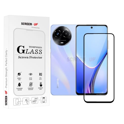 Image of ScreenUp Tempered Glass For REALME 11X 5G - Ultra Clear, 9H Scratch Resistant, Full Coverage, Easy Install Screen Protector