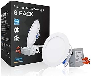 TORCHSTAR Basic Series 12W Recessed Lights 6 Inch with Junction Box, Dimmable Ultra