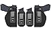TACwolf 4PC Universal Right and Left IWB Holster Magazine Pouch for Concealed Carry Inside Fits Firearms Glock 19 17 26 27 43 S&W M&P Shield 9/40 1911 Taurus PT111 G2 Sig Sauer Ruger