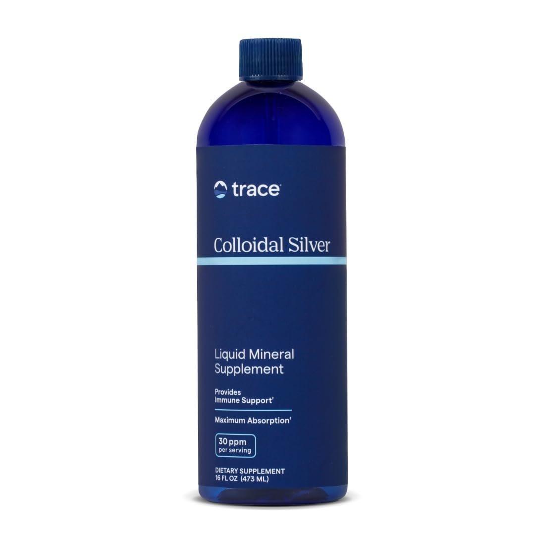 Trace Minerals Colloidal Silver - Liquid Mineral Supplement with Super-Oxygenated Colloidal Silver - Immunity & Overall Health Support - Highly Absorbable Supplement - 16 fl oz (About 48 Servings)