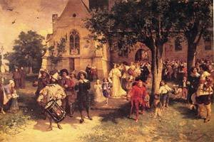 Peinture à l'huile de The Baptism par Isidore Pils en taille 36 x 48 pouces