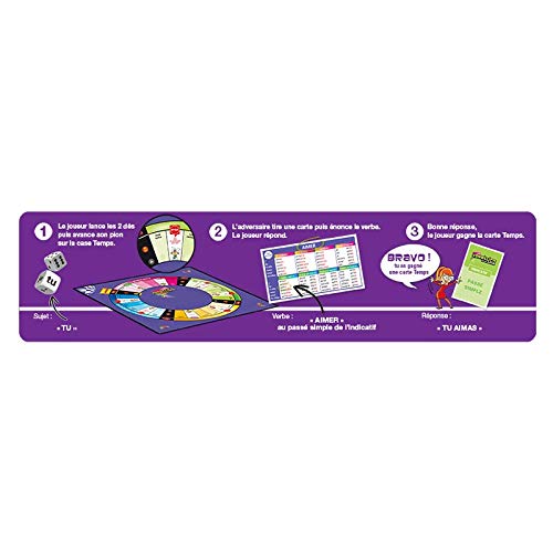 Verbillico Junior Jeu de société éducatif conjugaison 8 Ans et Plus