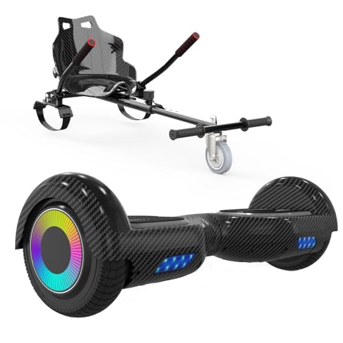 Hoverboard e Kart: Hoverboard autobilanciato e kart, perfetto per i principianti. È facile installare il sedile sull'hoverboard, non è necessario preparare altri strumenti, è un regalo ideale e un buon strumento per allenare il coraggio dei bambini. La sua capacità di carico è di 20-100 kg, consentendo sia ai bambini che ai genitori di divertirsi alla guida