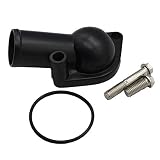 GSKMOTOR 15° Water Neck Thermostat Housing for Chevrolet SBC BBC Small Block Big Block Chevy 283 302 305 327 350 383 396 427 454 502 Black