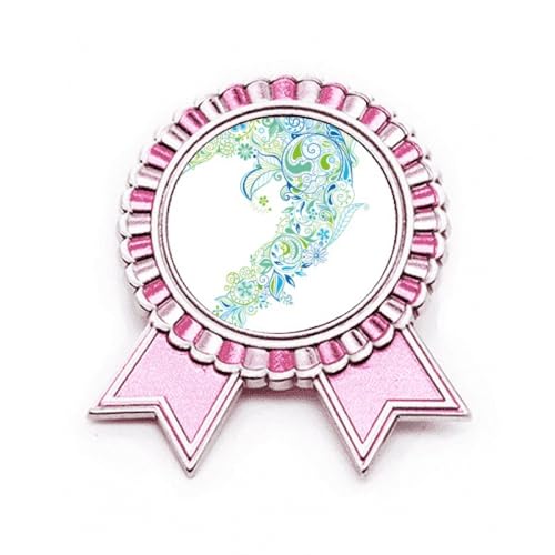 Broche poisson métallique bleue et rose M aux finitions texturées haut de gamme