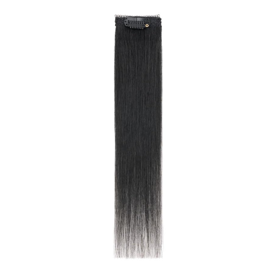 Clip in Hair Extensions Real Human Hair 6Pcs Clip in Short Extensions 10 Inch Dark Black