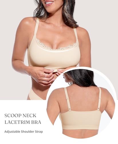 FeelinGirl Bras for Women No Underwire Lace Bralettes Wireless Full Coverage Seamless Bra Comfortable Everyday Bras No Padded3
