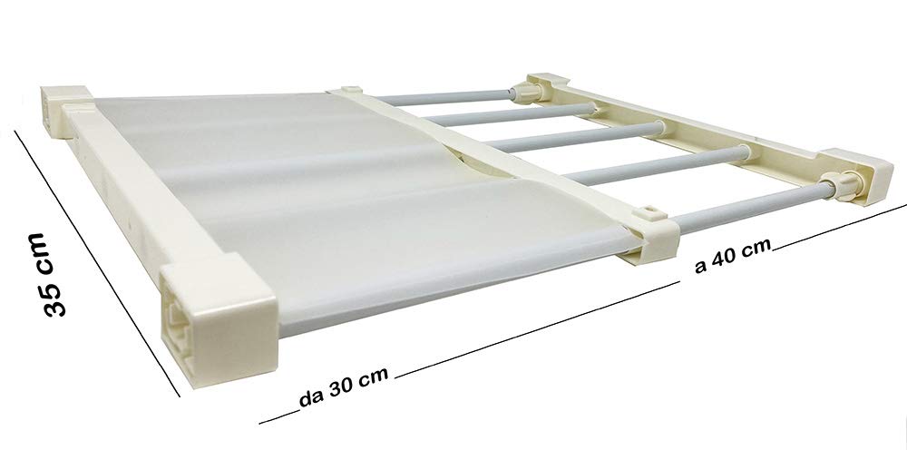 Vetrineinrete® Mensola estensibile per armadio mobile scaffale regolabile telescopico stand (DA 30 A 40 CM X 35 CM)
