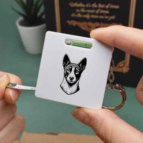 Llaveros cinta métrica nivel Basenji Azeeda miniatura 2