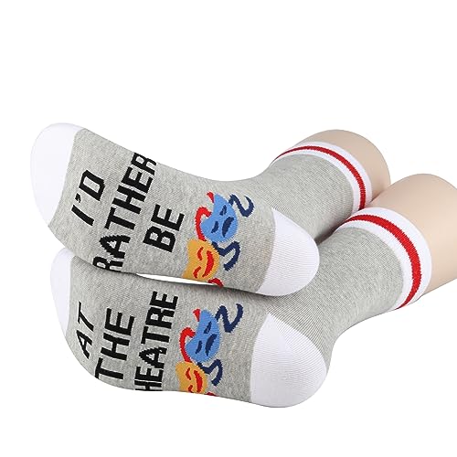 PYOUL Theatre Socks - Id Rather Be At The Theatre - Actor Gift Socks - 1 Pair