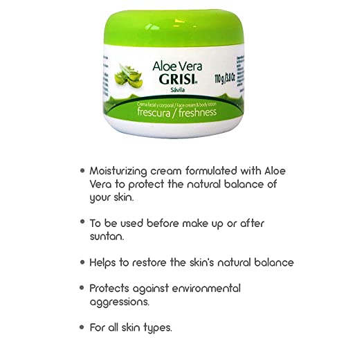 Grisi Aloe Vera Face Cream & Body Lotion Freshness, 3.8 Oz (Pack Of 2) #TOP3