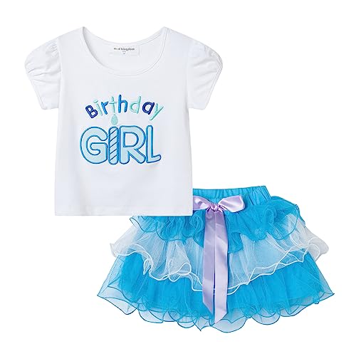 Conjunto de ropa de tutú con falda de fiesta y tops de cumpleaños para niñas
