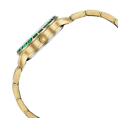 Image of Sonata Poze 6 Sidewalk Sparkle Ladies Quartz Green Round Dial Women's Watch | Stainless Steel Strap Material | Watches for Women Analog - SP80134YM01