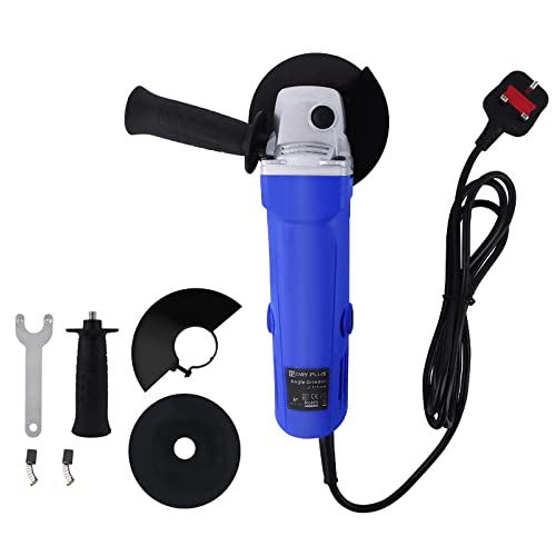 Mini Electric Angle Grinder 750W, with 115mm Discs, Auxiliary Handle and Safety Guard, Multifuction Corded Angle Grinder for Tile Soft Metal Grinding Polishing