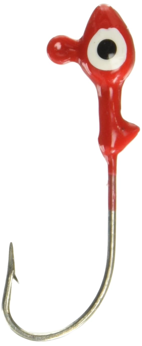 Arkie Lures MSHP-18-6-100 Saltwater Jig Heads- #6 Red- 1/8 oz- 100 Pack
