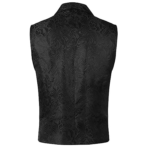 Mens Gothic Steampunk Double Breasted Vests Slim Fit Formal Waistcoat Victorian Suit Vest Business Dress Vest Coat3