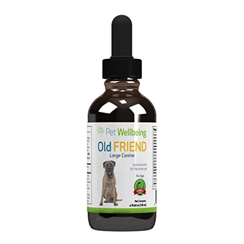 Pet Wellbeing - Old Friend for Senior Dogs - Natural Support for an Aging Immune System & Joint Mobility in Older Canines - 4oz (118ml)