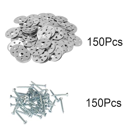 Rondelles métalliques pour fixations de cloison sèche et panneau isolant
