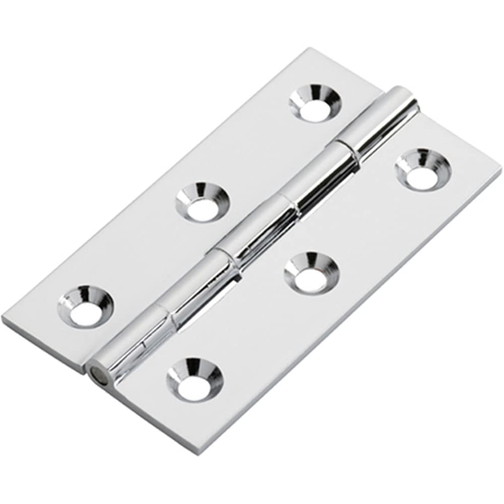 Loops Cabinet Hinge - Small Cupboard Door - Polished Chrome - 64 x 35 x 2mm