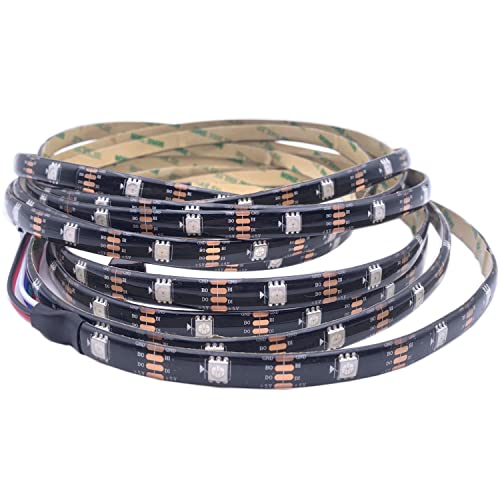 Image of DC 5V WS2813 Led Strip Light Dual Signal Individually Addressable 5m 30 LEDs WS2812B Updated Black White PCB (Black PCB IP65, 5M 30LED /M)