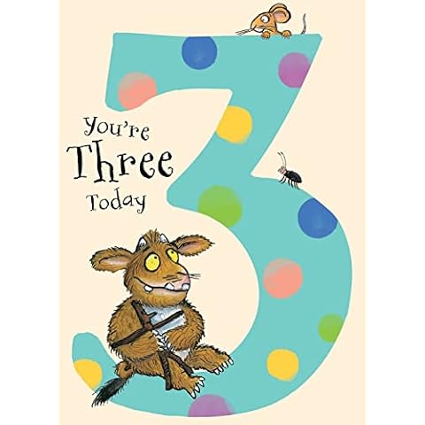 Gruffalo Age 3 Birthday Card Cover